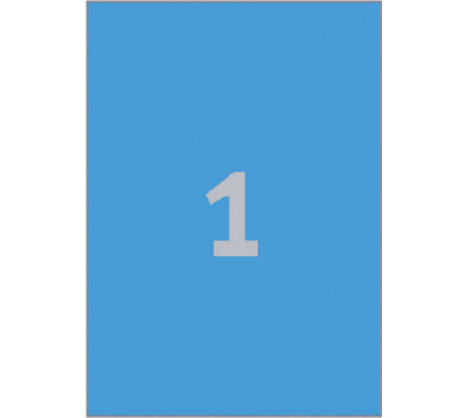 Etiket Avery 3471 210x297mm A4 blauw 100 stuks