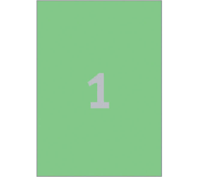 Etiket Avery 3472 210x297mm A4 groen 100 stuks