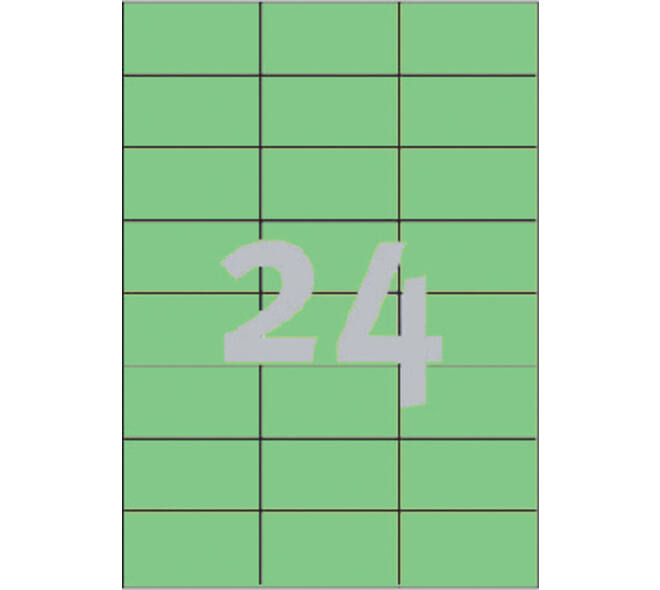 Etiket Avery 3450 70x37mm groen 2400 stuks