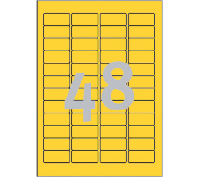 Etiket Avery L6041-20 45.7x21.2mm geel 960 stuks