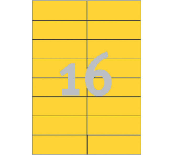 Etiket Avery 3455 105x37mm geel 1600 stuks