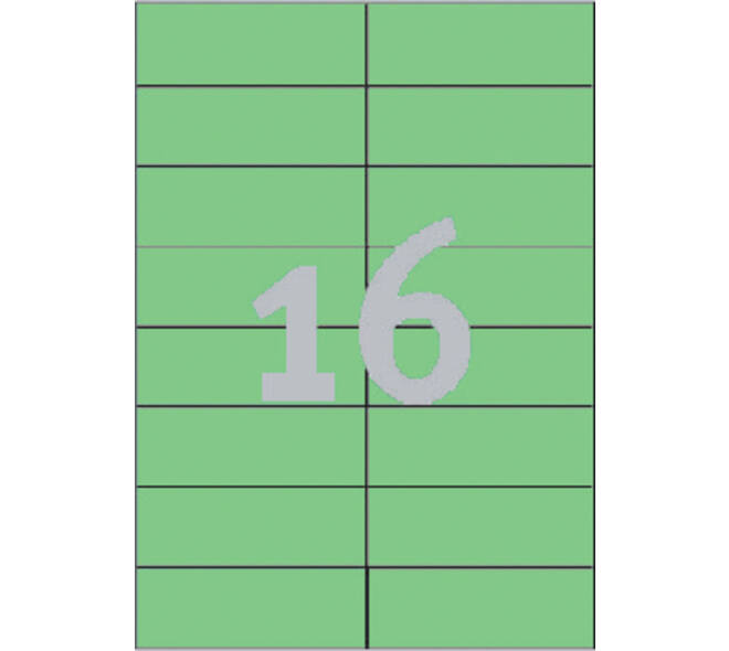 Etiket Avery 3454 105x37mm groen 1600 stuks