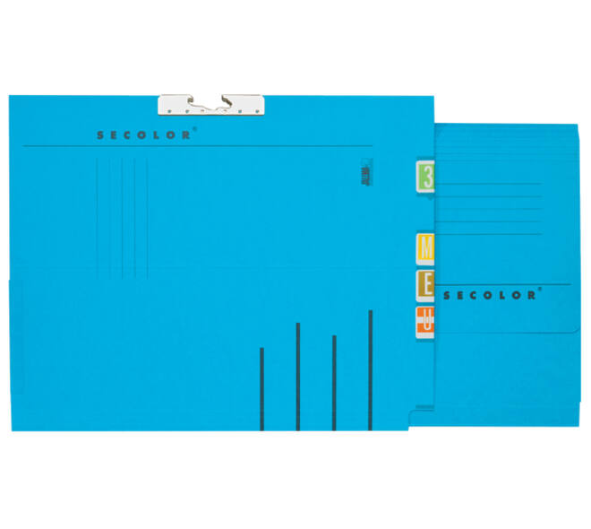 Verzamelmap Djois Secolor A4 lateraal recycled blauw