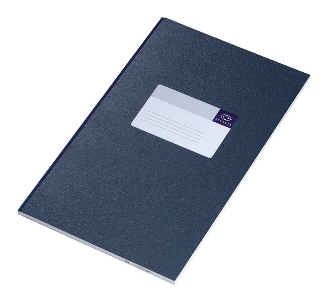 Notitieboek Djois Atlanta gelijmd 330x205mm 96 blz.blauw