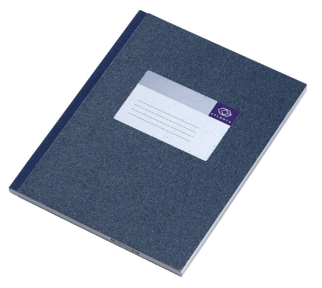 Notitieboek Djois Atlanta gelijmd 210x165mm 144blz lijn blauw