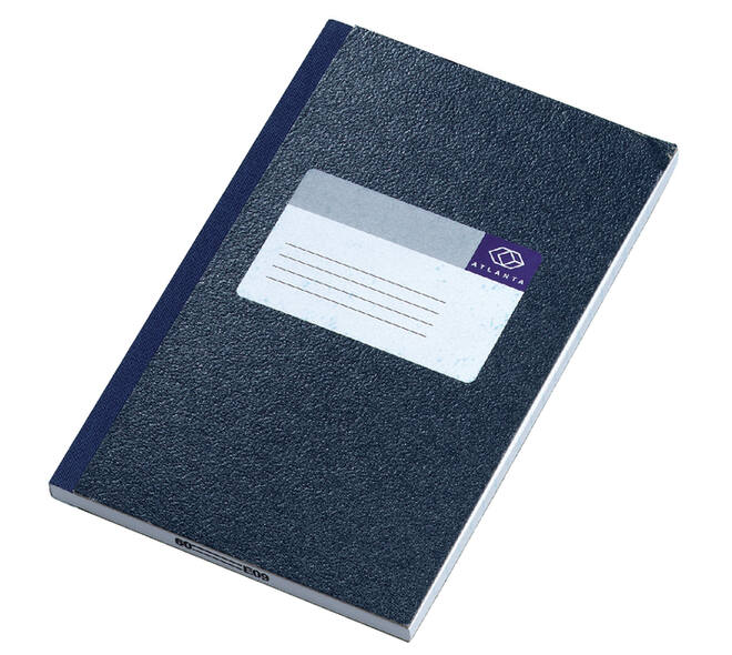 Notitieboek Djois Atlanta gelijmd 165x105mm 128blz blauw