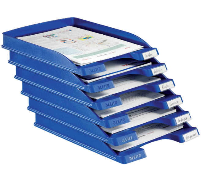 Brievenbak Leitz Plus Slim A4 blauw