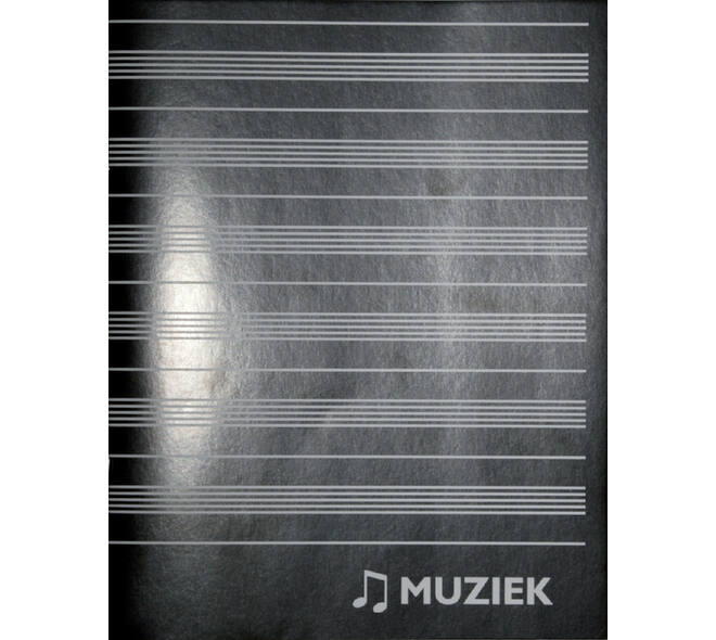 Muziekschrift Qbasic 165x210 36blz 70gr zwart