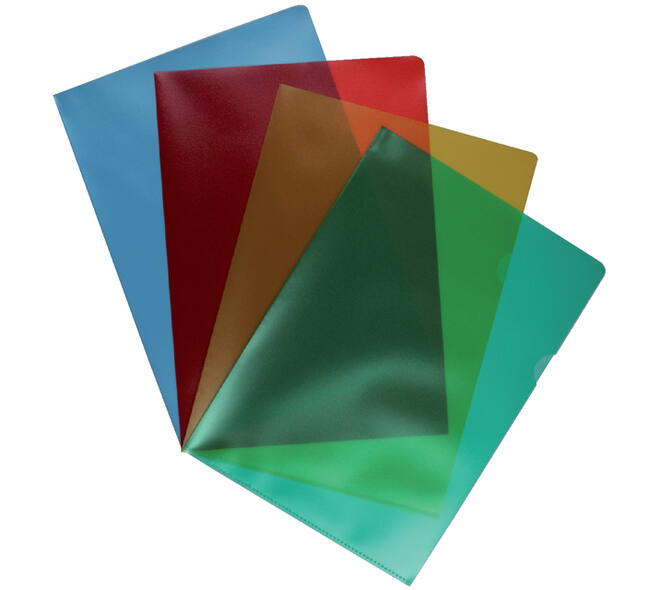 Insteekmap L-model Quantore A4 PP 0.12mm rood 25 stuks