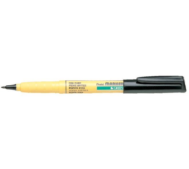 Textielmarker Pentel NM10 rond 1mm zwart