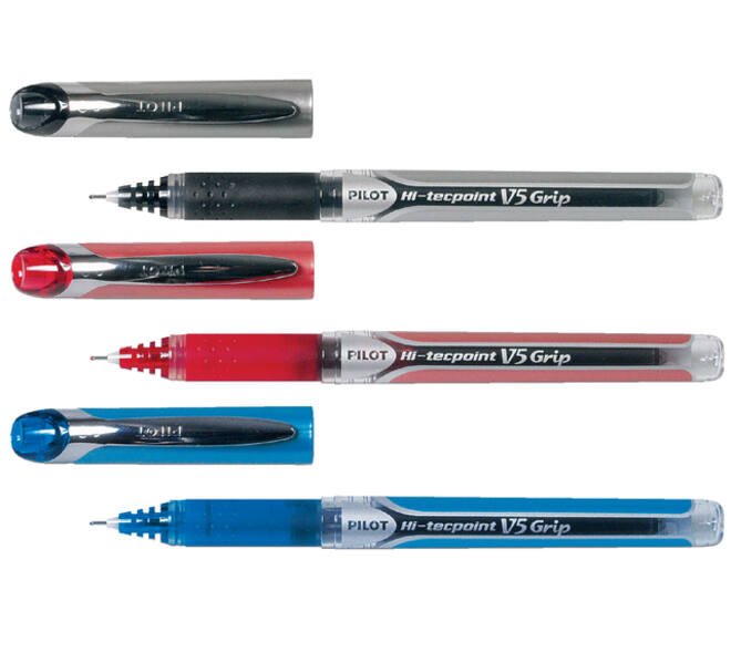 Rollerpen PILOT Hi-Tecpoint V5 Grip fijn blauw