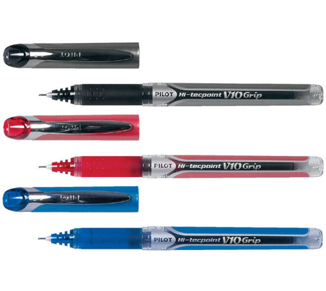 Rollerpen PILOT Hi-Tecpoint Grip V10 breed blauw