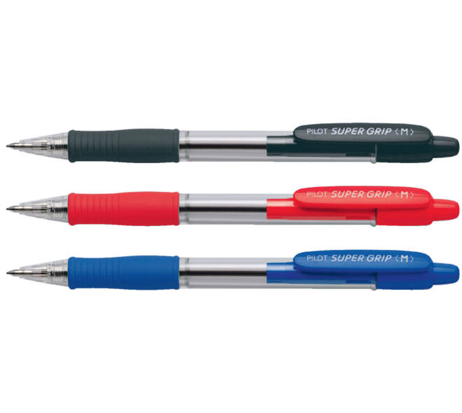 Balpen PILOT Super Grip medium zwart