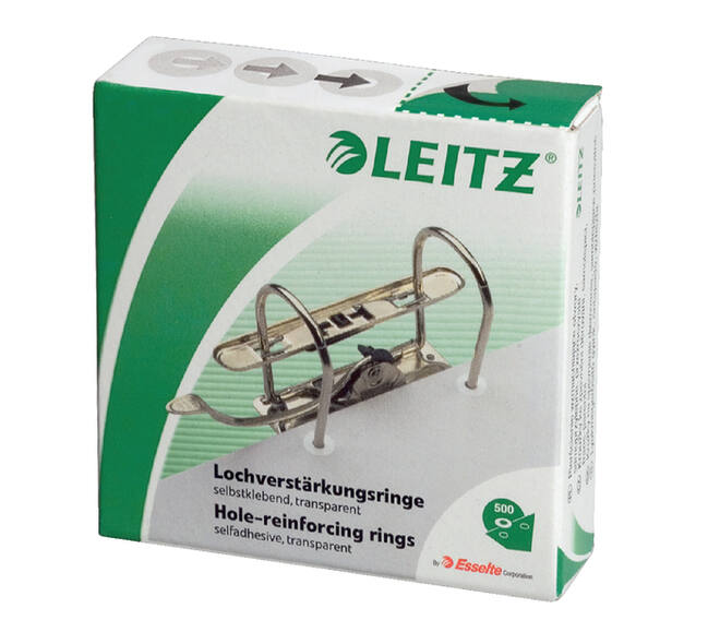Versterkingsringen Leitz 1706 kunststof transparant 500 stuks