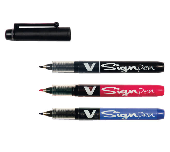 Fineliner PILOT V Signpen fijn zwart