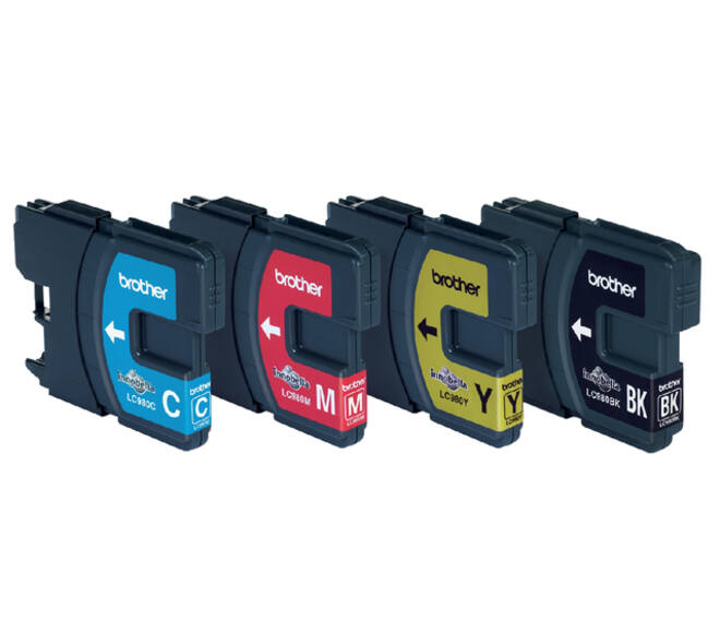Inktcartridge Brother LC-980VALBP zwart + 3 kleuren