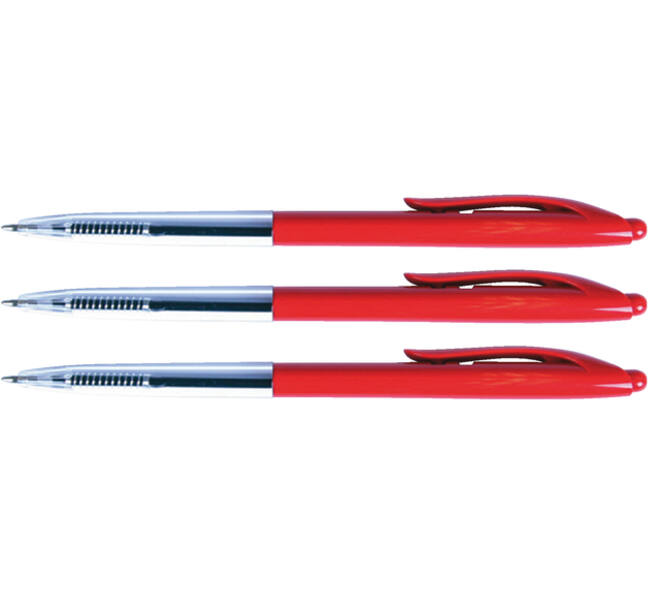 Balpen Quantore drukknop rood medium