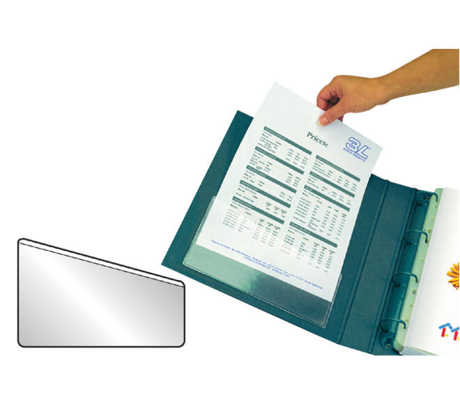 Insteektas Djois U-map 217x130mm zelfklevend PP transparant 5 stuks