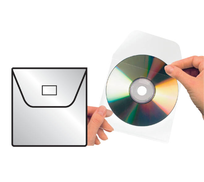 Cd/dvd Hoes Djois 127x127mm met klep zelfklevend transparant 100 stuks