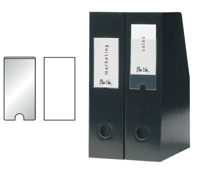Etikethouder Djois 35x75mm zelfklevend transparant 12 stuks
