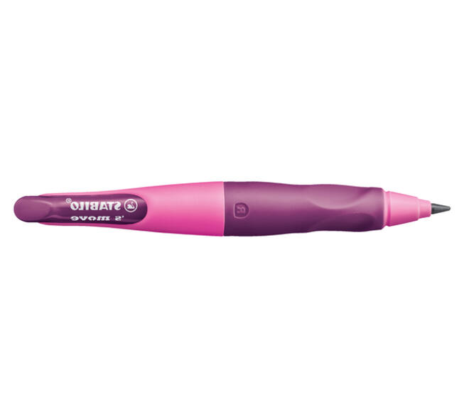 Vulpotlood STABILO Easyergo HB 3.15mm links roze/lila slijper blister