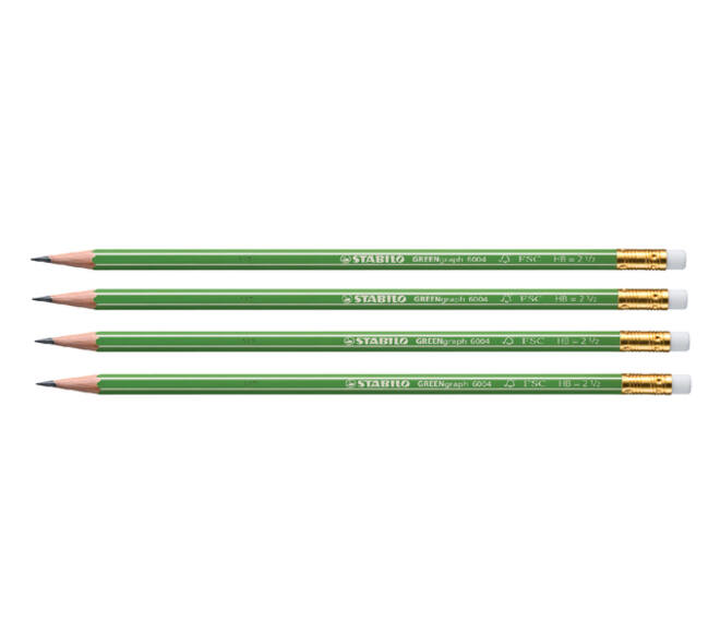 Potlood STABILO Greengraph 6004 HB met gumtop