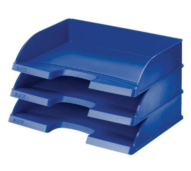 Brievenbak Leitz Plus A4 maxi dwars blauw