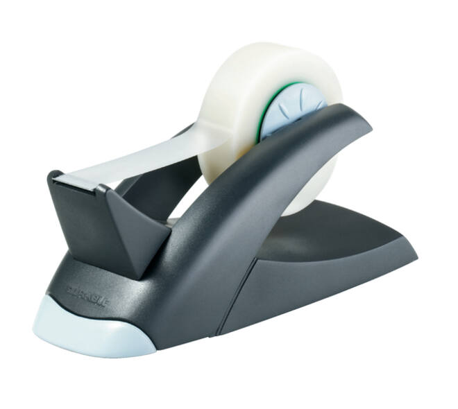 Tapehouder Vegas met taperol 19mmx33m zwart/grijs