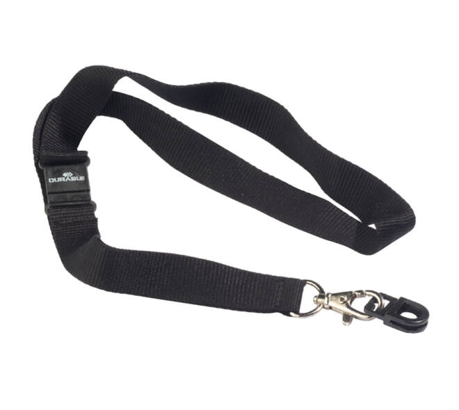 Textielkoord Durable 8187 met card fix zwart