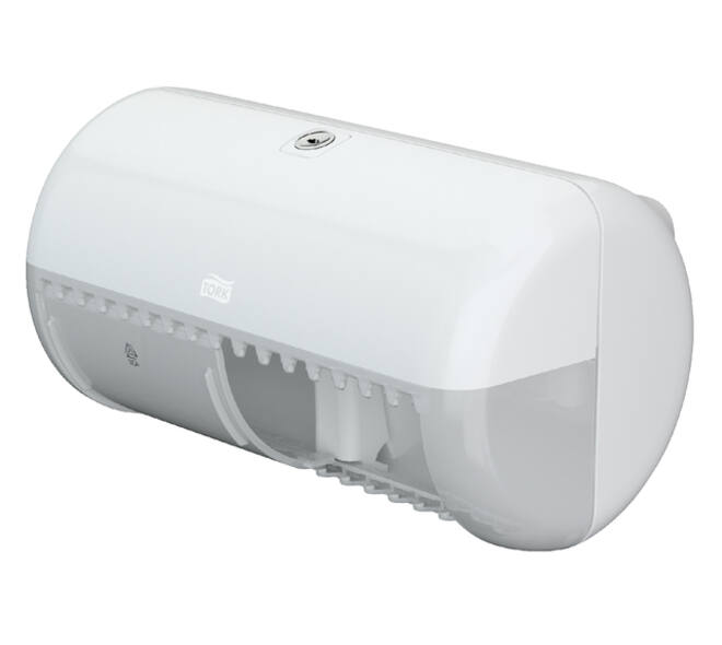 Toiletpapierdispenser Tork T4 Elevation duo wit 557000