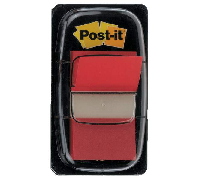 Indextabs Post-it 680 25.4x43.2mm rood 50 tabs