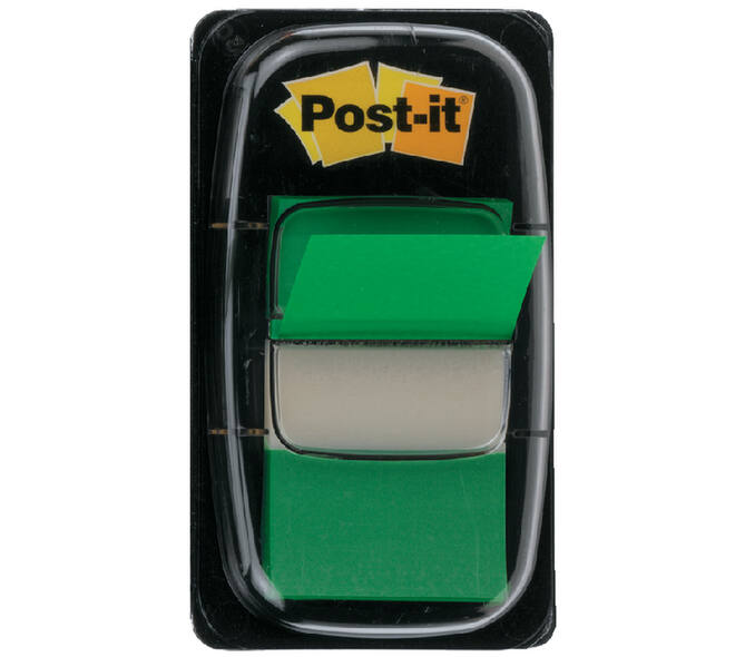 Indextabs Post-it 680 25.4x43.2mm groen 50 tabs