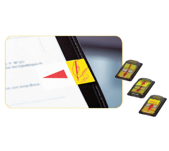 Indextabs Post-it 68031 25,4x43.2mm " hier ondertekenen" geel