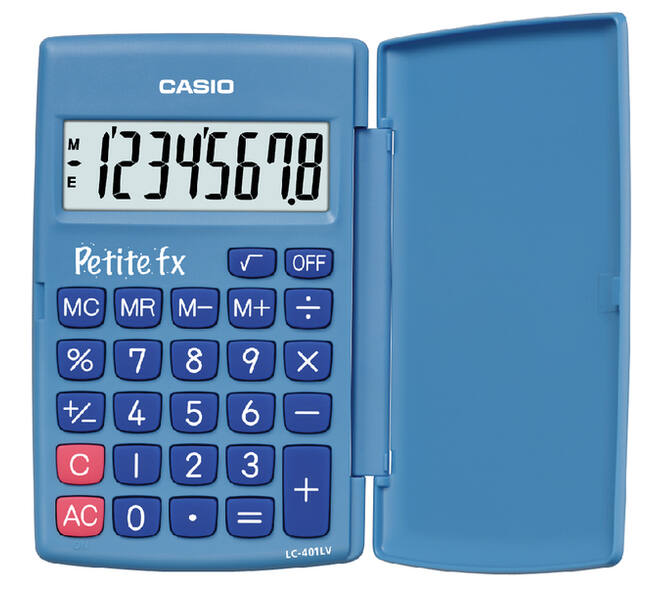 Rekenmachine Casio basisschool blauw