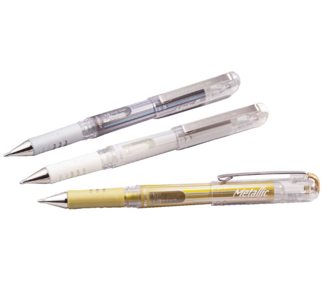 Gelschrijver Pentel K230M medium metallic goud