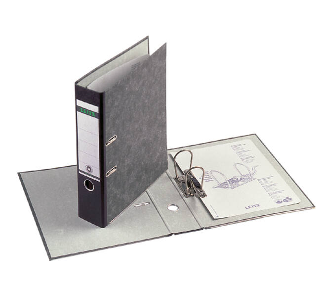 Ordner Leitz 1082 180° 80mm karton folio zwart
