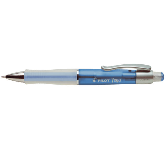 Balpen PILOT Vega medium transparant blauw