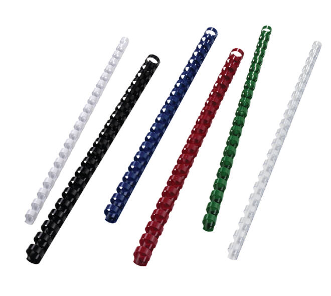 Bindrug GBC 8mm 21-rings A4 wit 100 stuks