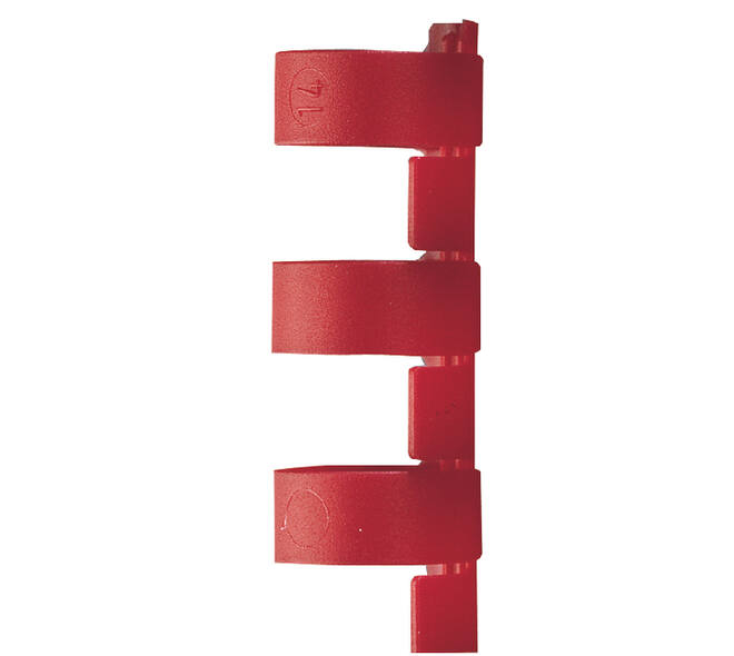 Bindrug GBC 10mm 21rings A4 rood 100 stuks