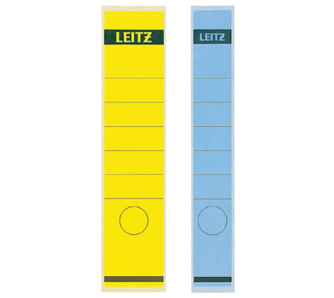 Rugetiket Leitz smal/lang 39x285mm zelfklevend wit 10 stuks