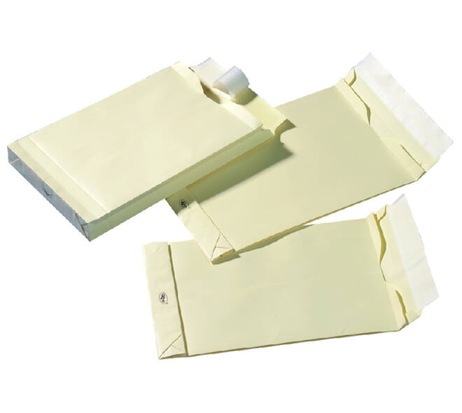 Envelop Quantore monsterzak 262x371x38mm zelfklevend creme 125 stuks