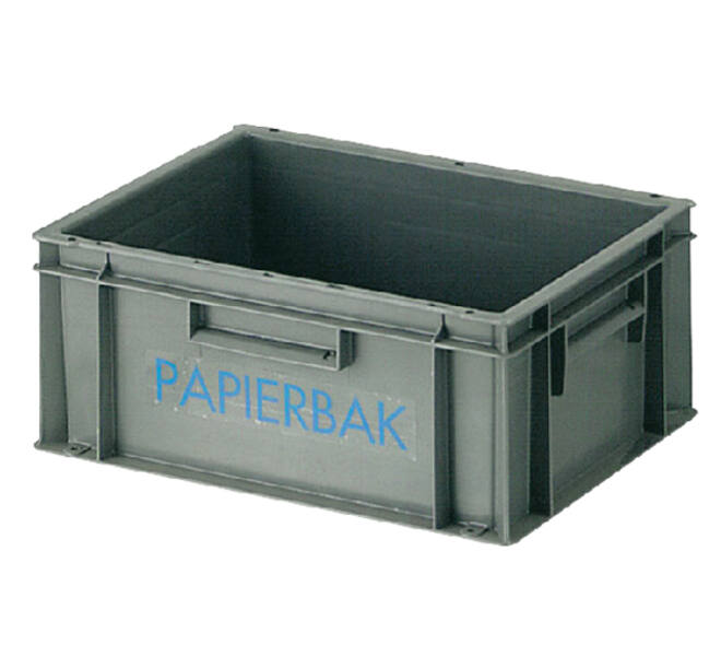 Papierverzamelbak kunststof 40x30x17.5cm grijs