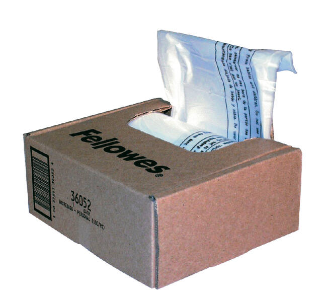 Papiervernietigerzak Fellowes 28 liter 100 stuks