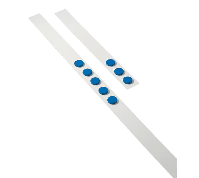 Wandlijst Desq 100cm met 5 blauwe magneten van 32mm