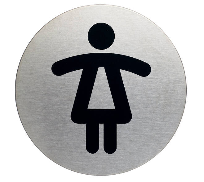 Infobord pictogram Durable 4904 wc dames rond 83mm