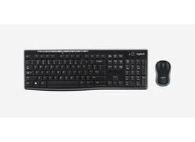 Toetsenbord- en muisset Logitech MK270 draadloos QWERTY zwart