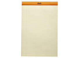Schrijfblok Rhodia A4 lijn 80 vel 80gr geel