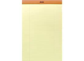 Schrijfblok Rhodia A4 lijn 80 vel 80gr geel