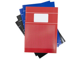 Schrift  SOHO Basic A4 ruit 5x5mm 80 pagina's 60gr assorti 5 stuks