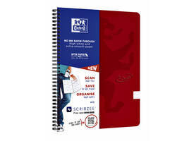 Spiraalblok Oxford Touch A4 lijn 140 pagina's 80gr rood